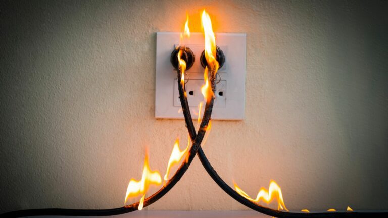 Burning plugs in wall