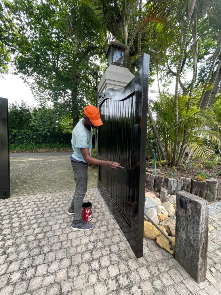 handyman homes painting gate black