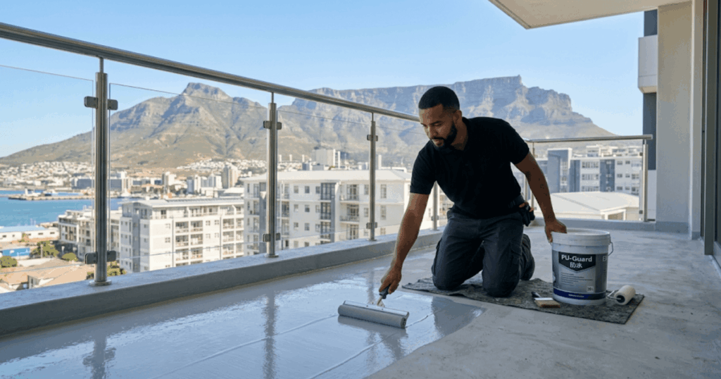 Handyman Homes professional providing balcony waterproofing services in Cape Town