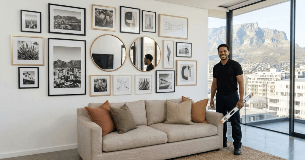 Handyman Homes professional providing gallery wall services in Cape Town