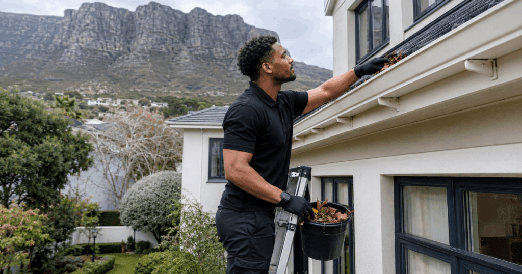 Handyman Homes professional providing gutter cleaning services in Cape Town