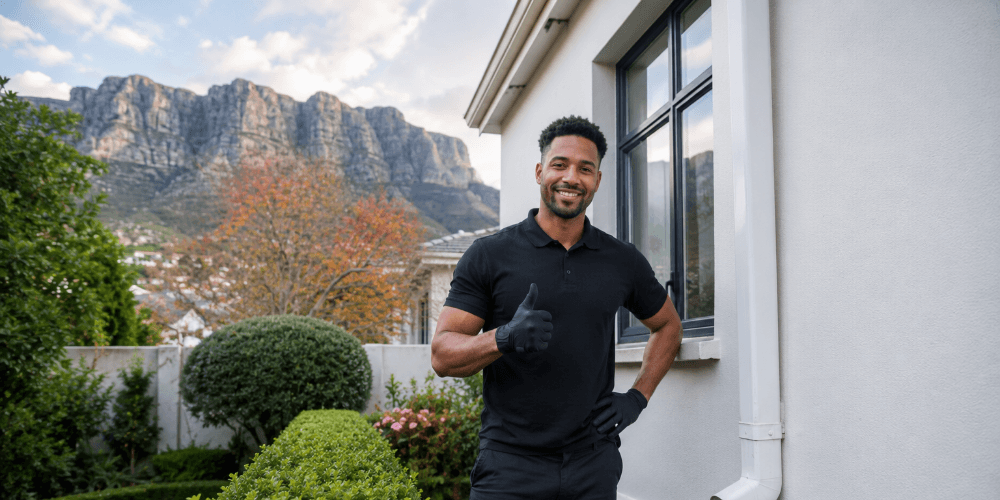Gutter cleaning in a Cape Town home by Handyman Homes